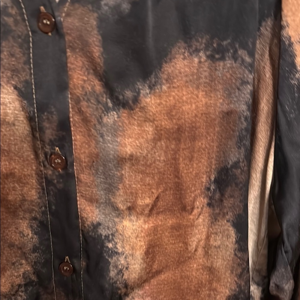 Alexandre Laurent Paris Elegant Women's Top in Black and Brown M - Picture 5 of 7